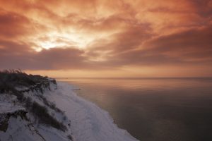 Steilküste Sonnenuntergang