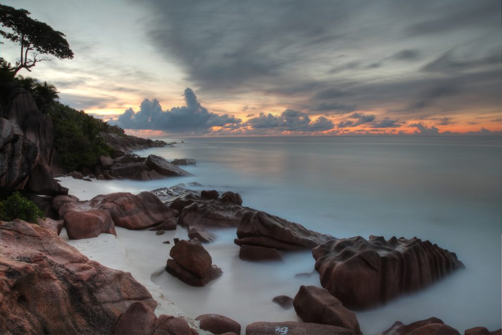 Strand Sonnenaufagng Seychellen