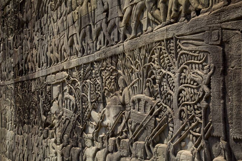 Kambodscha Angkor Thom Relief Stone