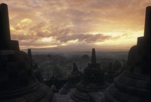 Indonesien Borobodur Sonnenaufgang