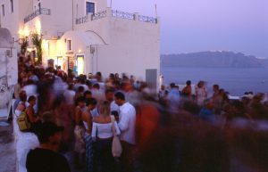Santorini Abend Menschen