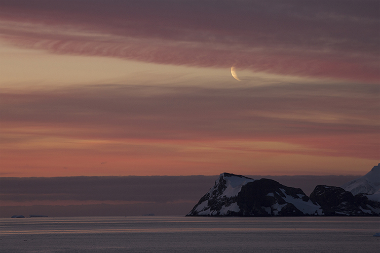 Moonrise - Antarctica Peninsula