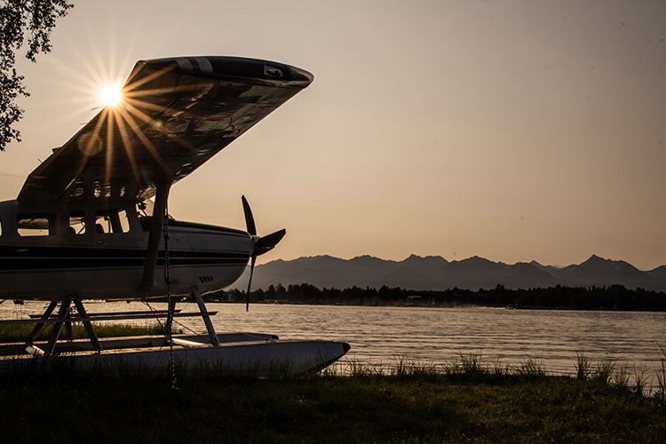 Alaska Sonnenuntergang Floatplane